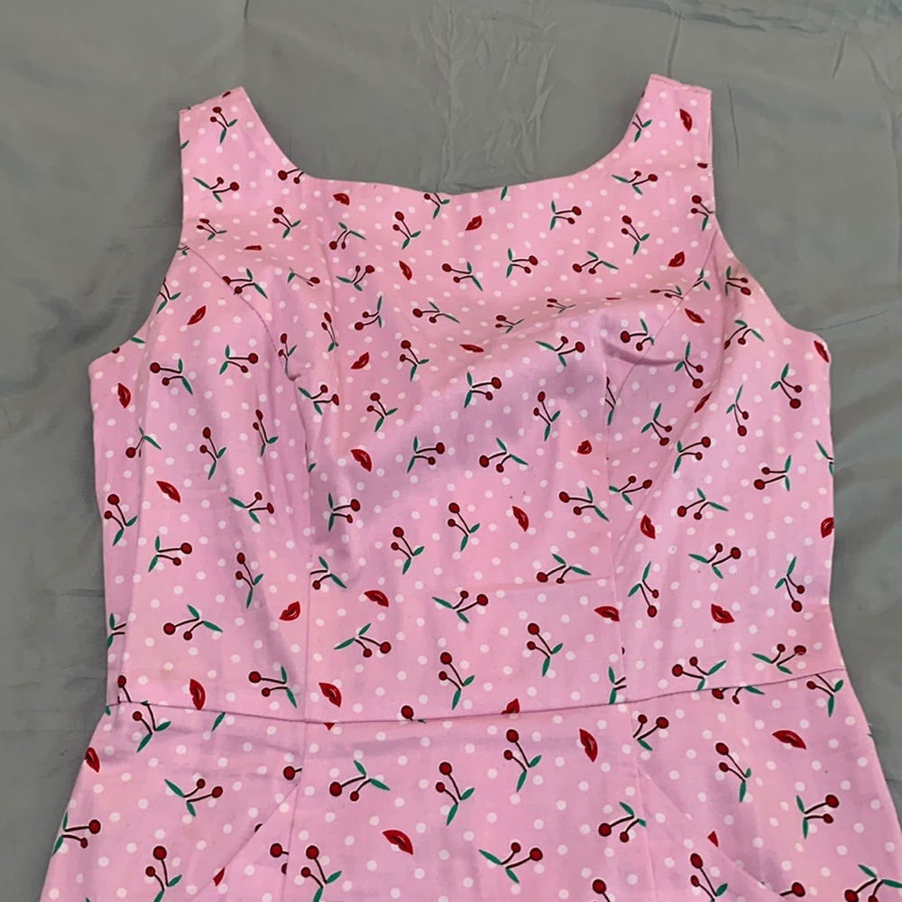 Collectif Cherries and Lips Pencil Dress.